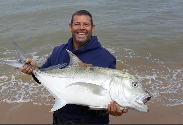 Giant Kingfish Caranx Ignoblis caught at St. Lucia KZN South Africa October 2025